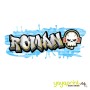 Roman en graffiti fabricado en vinilo. Más graffitis en la tienda Yayaprint.es