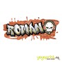 Pegatina de graffiti con el nombre de Román. Los mejores vinilos decorativos de Madrid