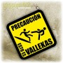 Pegatina para coche de  Esto es Vallecas, precaución. Hecha en vinilo adhesivo.