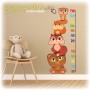 Medidor infantil de animales del bosque con ojos grandes. Hecho en vinilo para pared.