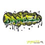 Graffiti de Daniel en 3d hecho de vinilo decorativo. Más diseños en Yayaprint.es