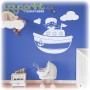 Vinilo infantil de barco con niño marinero para la pared de dormitorios infantiles. La decoración más marinera.