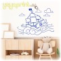Vinilo infantil de barco pirata sobre las olas del mar. El vinilo decorativo más bucanero para niños.